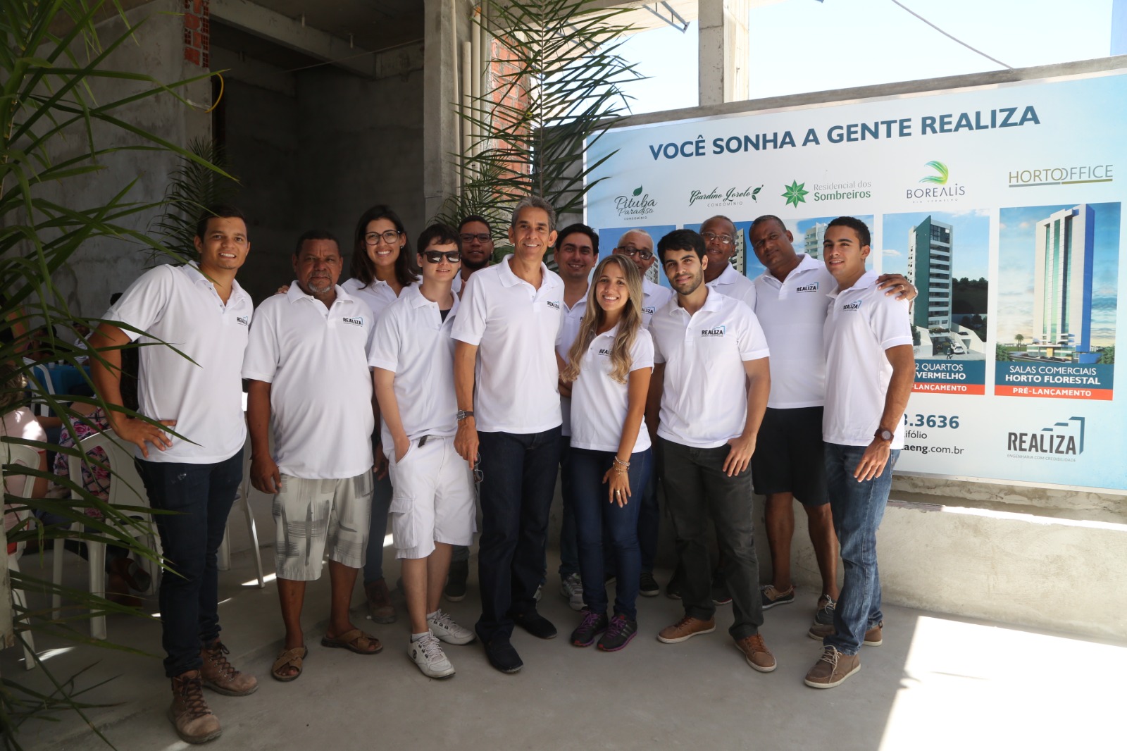 Equipe da Realiza Engenharia em obra